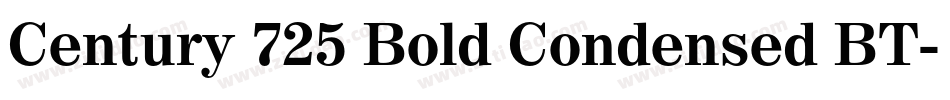 Century 725 Bold Condensed BT字体转换